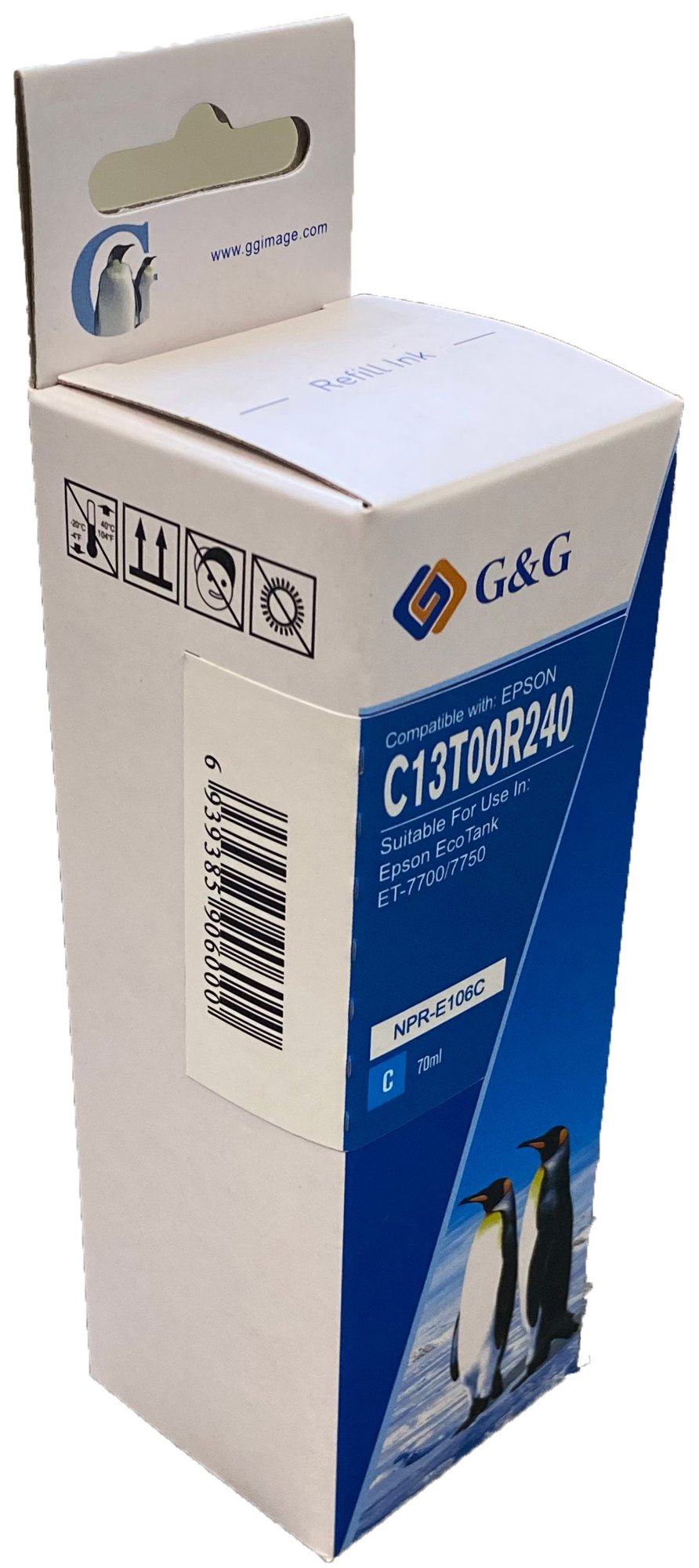 Comp Epson 106 Ecotank Cyan Ink Bottle C13T00R240