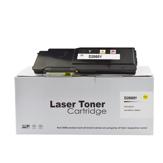 Compatible Dell C2660 Yellow Hi Cap Toner 593-BBBR