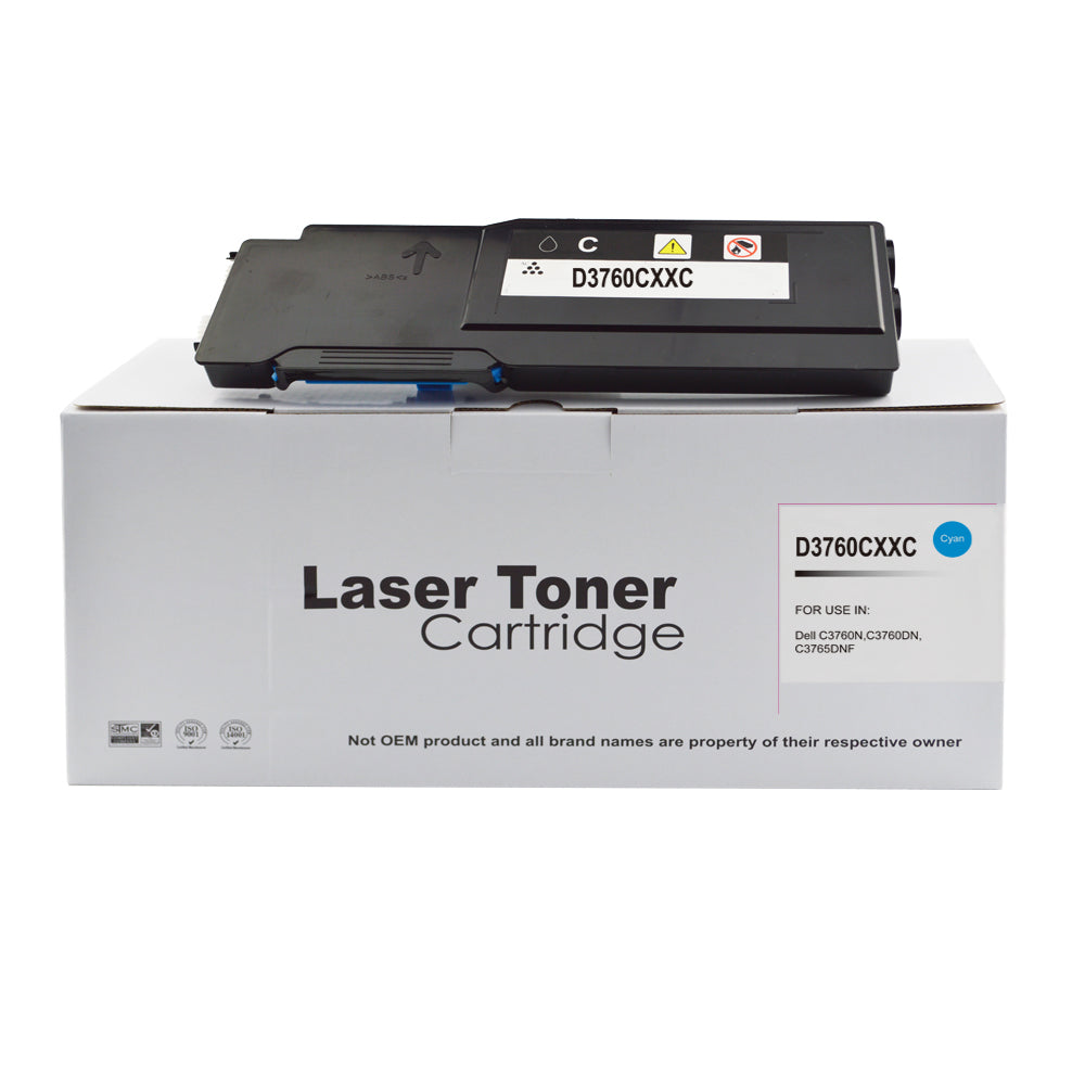 Compatible Dell C3760 Extra Hi Yield Cyan Toner DE-3760HC 593-11122