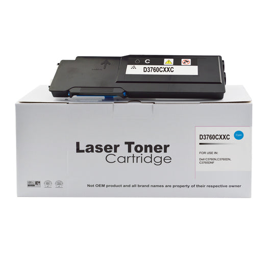 Compatible Dell C3760 Extra Hi Yield Cyan Toner DE-3760HC 593-11122