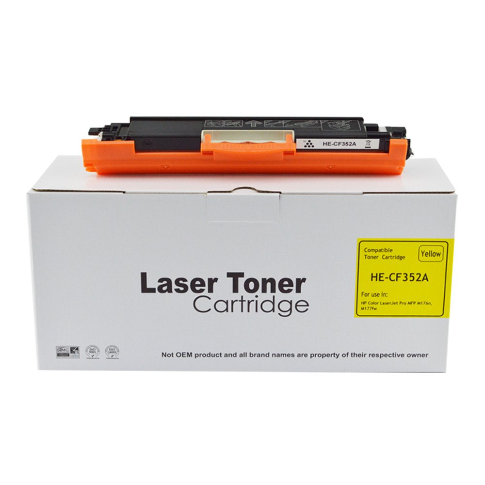 Comp HP Laserjet Pro MFP M176 Yellow CF352A Toner also for 130A