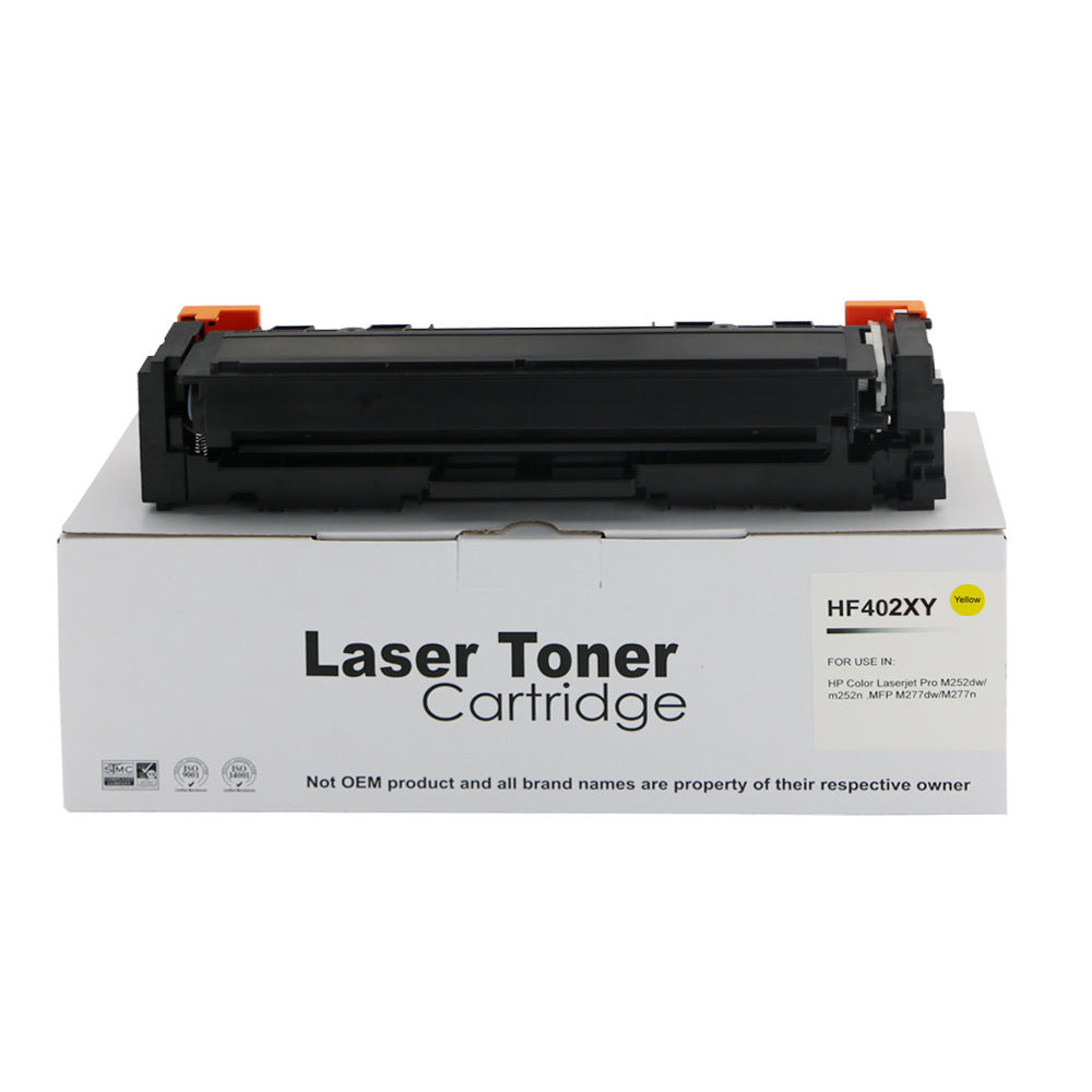 Compatible HP CF402X Yellow Hi Yld Toner also for HP 201X