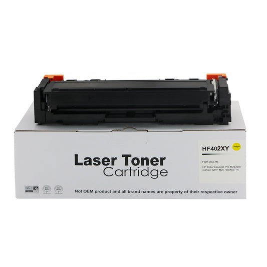 Compatible HP CF402X Yellow Hi Yld Toner also for HP 201X