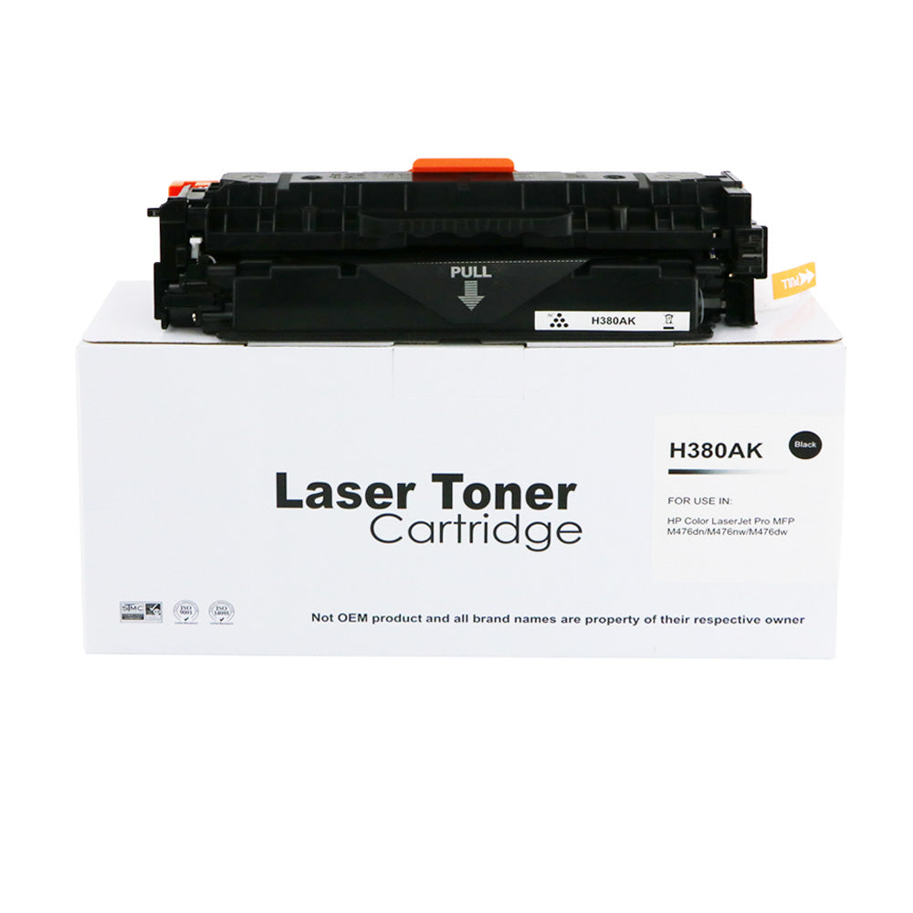 Comp HP LJ Pro M476 CF380A  Std. Black Toner also for 312A