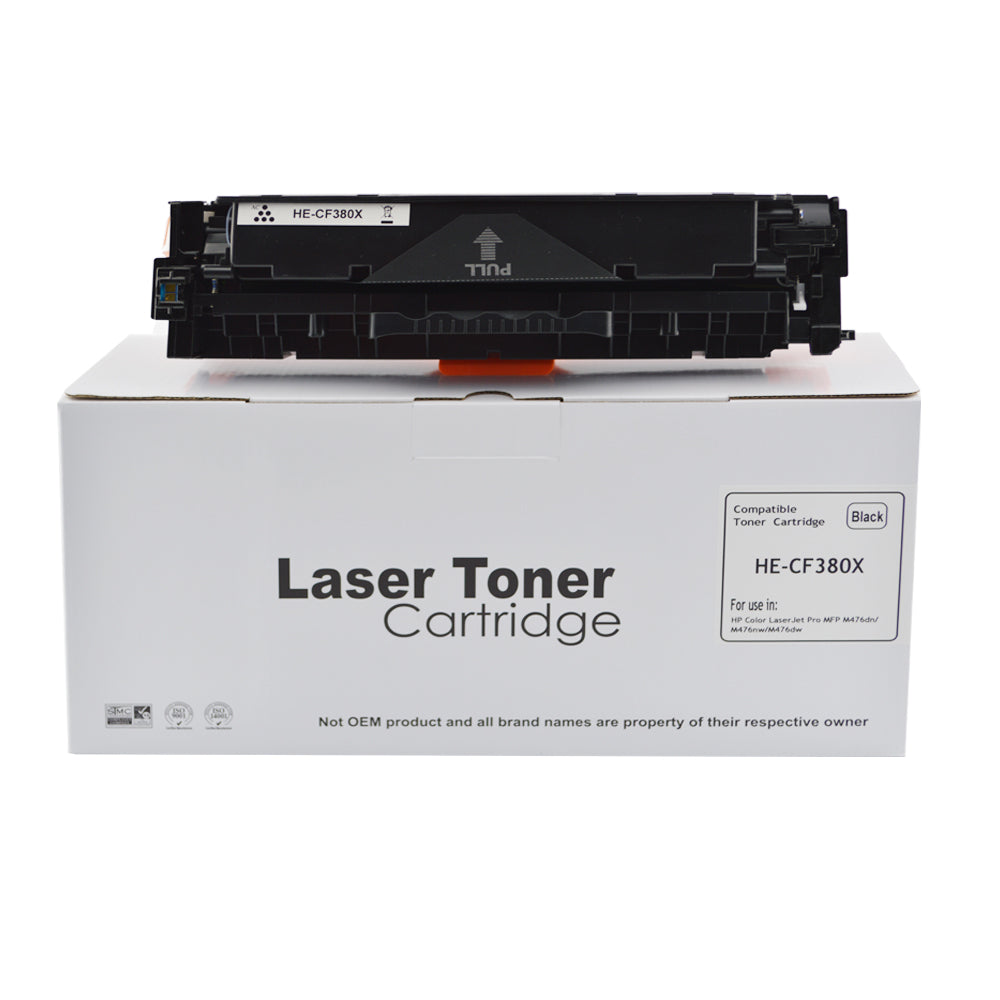 Compatible HP LJ Pro M476 CF380X  Hi Yld. Black Toner also for 312X