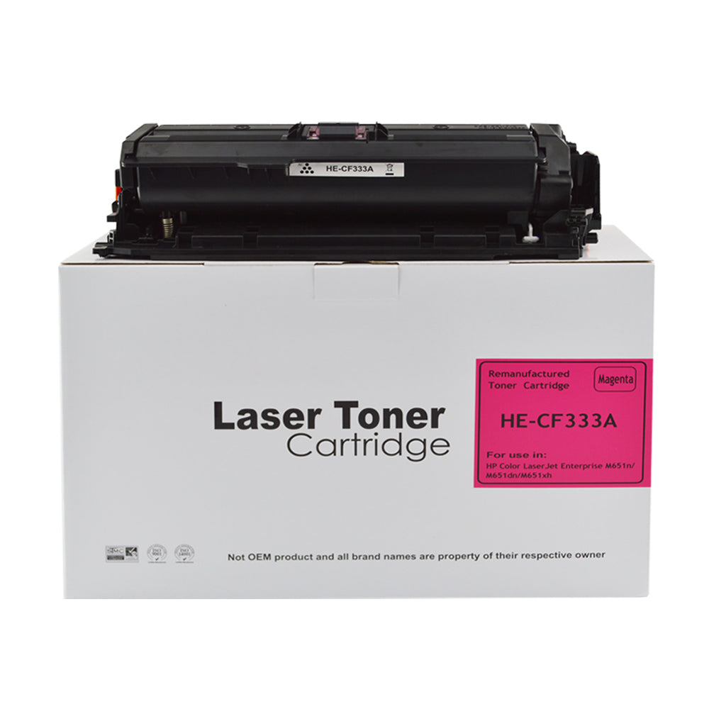 Reman HP M651 CF333A Magenta Toner also for 654A