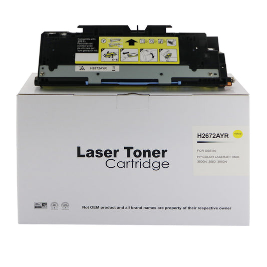 Remanufactured HP Laserjet 3500 Yellow Toner Ctg Q2672A
