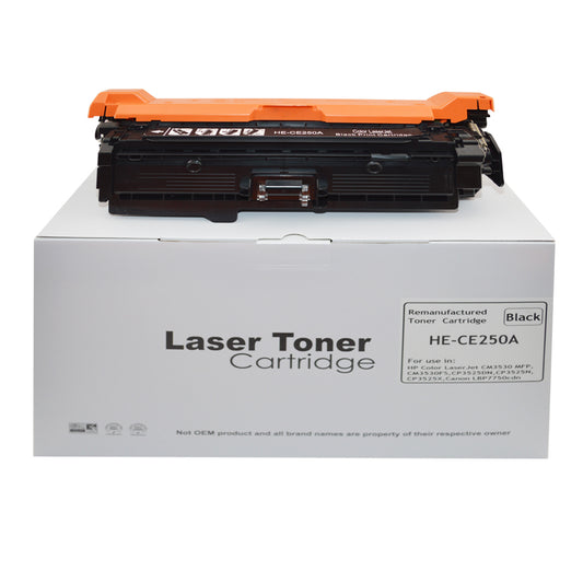 Remanufactured HP CP3525 CE250A Black Toner HP 504A also for Canon 723BK