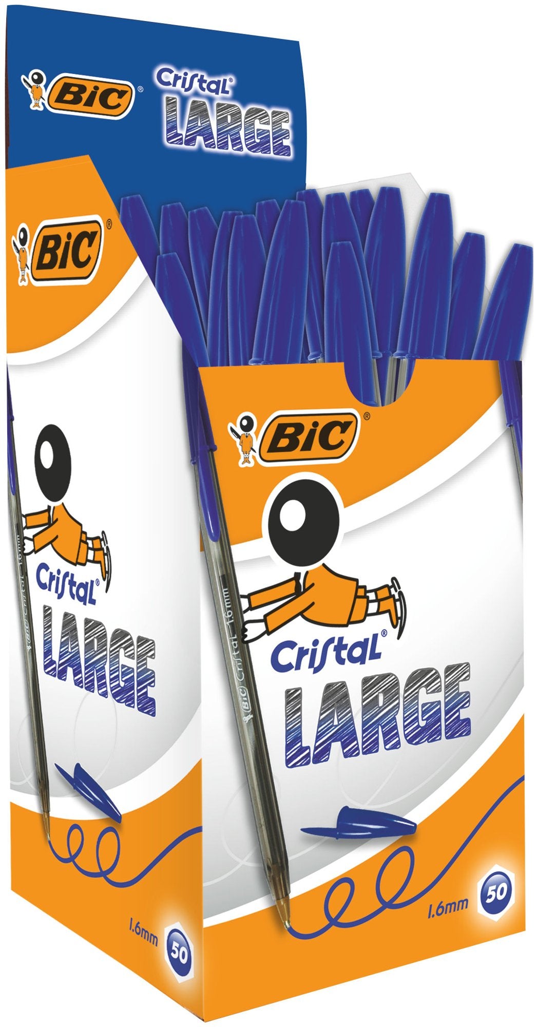 BIC Cristal Blue Large Ballpoint Pen Pack of 50
