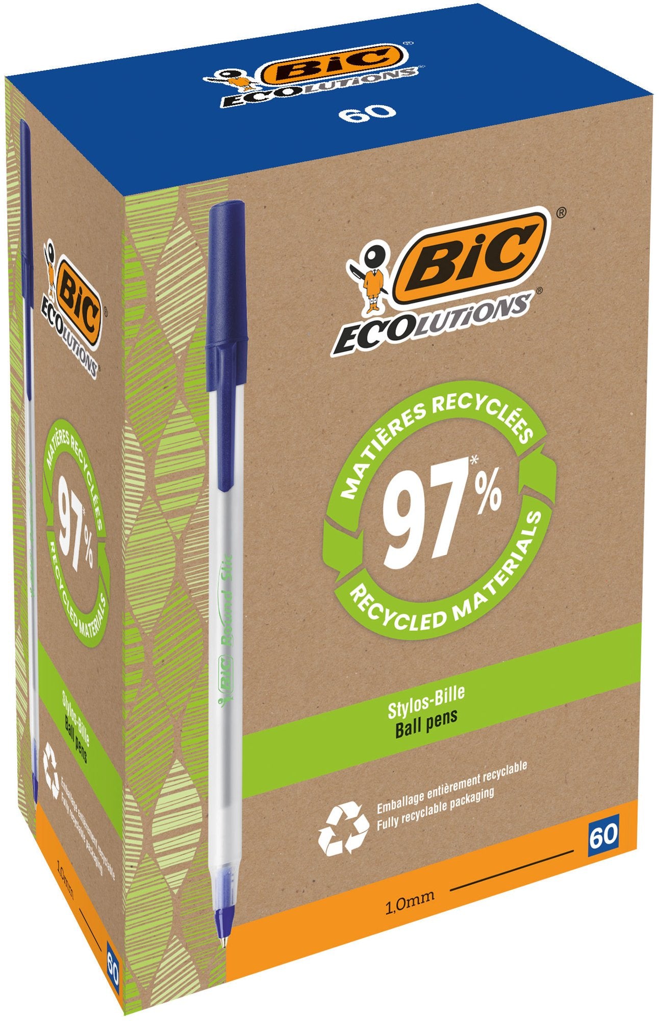 BIC Ecolutions Blue Stic Ball Pen