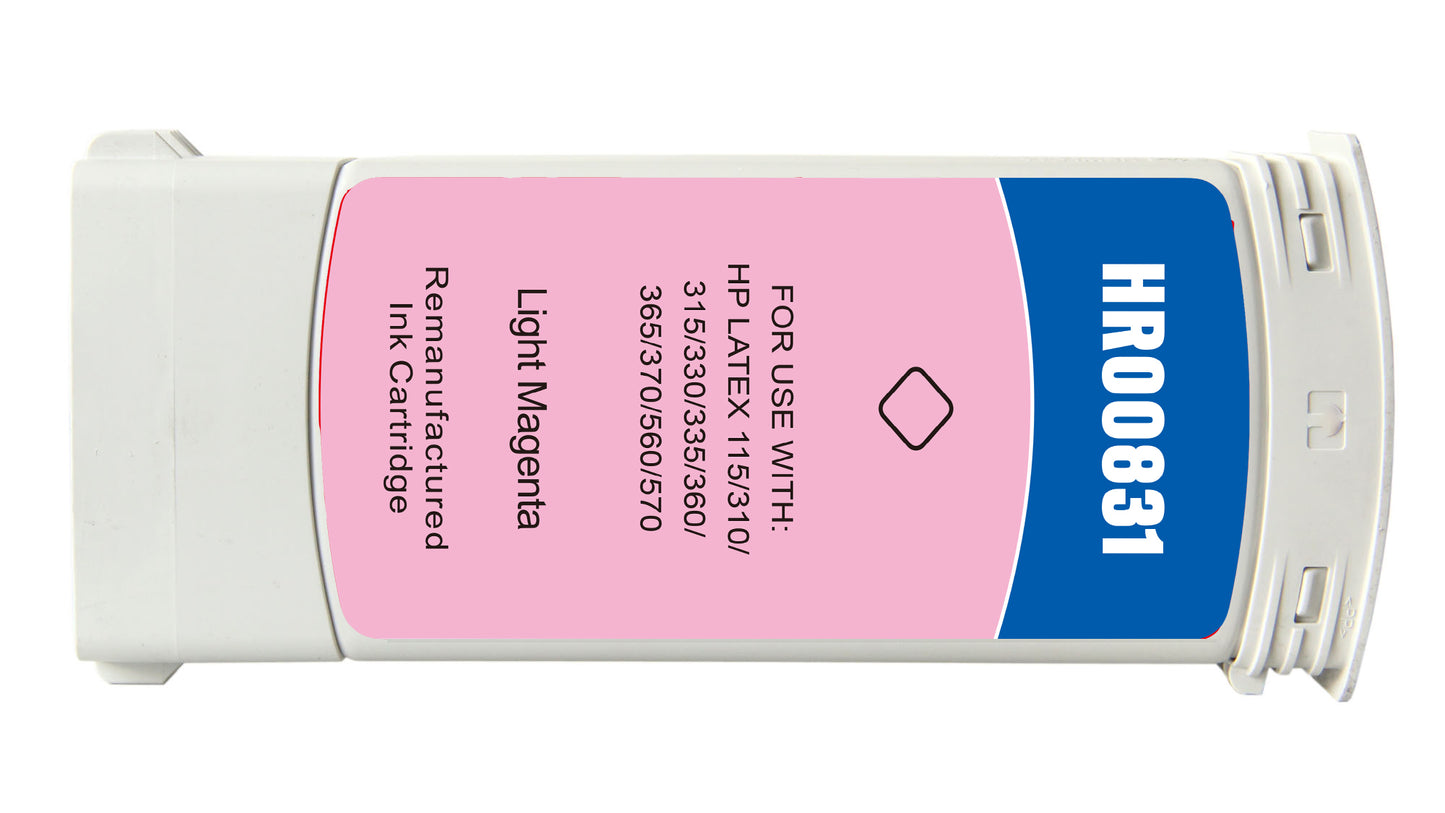 Reman HP G+G 831 Light Magenta Latex Wide Format Ink Ctg CZ699A HP 831