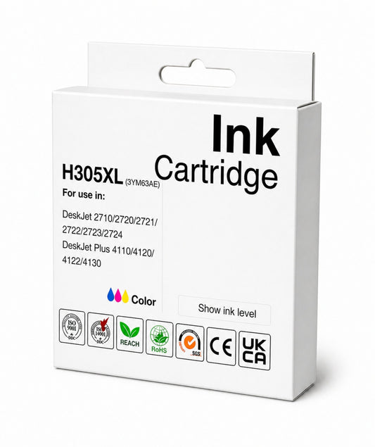Remanufactured HP 3YM63AE HC Tri Colour Ink 305XL