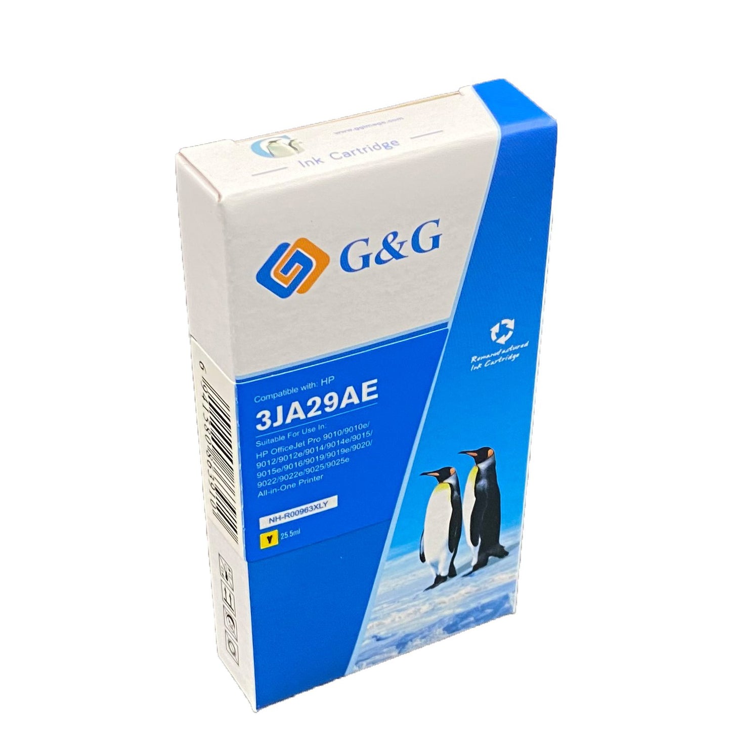 Reman HP G+G 3JA29AE 963XL Yellow Ink Ctg - Ink Level Shown