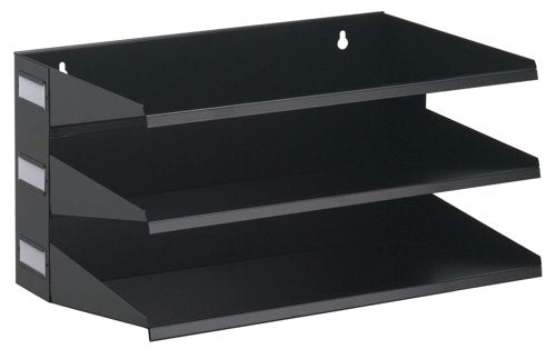 3-Tier Recycled Metal Sorting Rack with Optional Wall Mounting Black - 335901