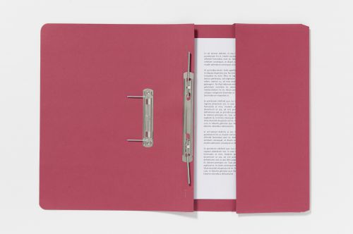 Guildhall Spring Pocket Transfer File Manilla Foolscap 285gsm Red (Pack 25) 347-REDZ
