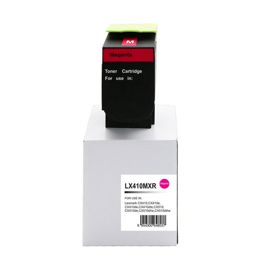 Remanufactured Lexmark CX410 Hi Yld Magenta Toner 80C2HM0 802HM