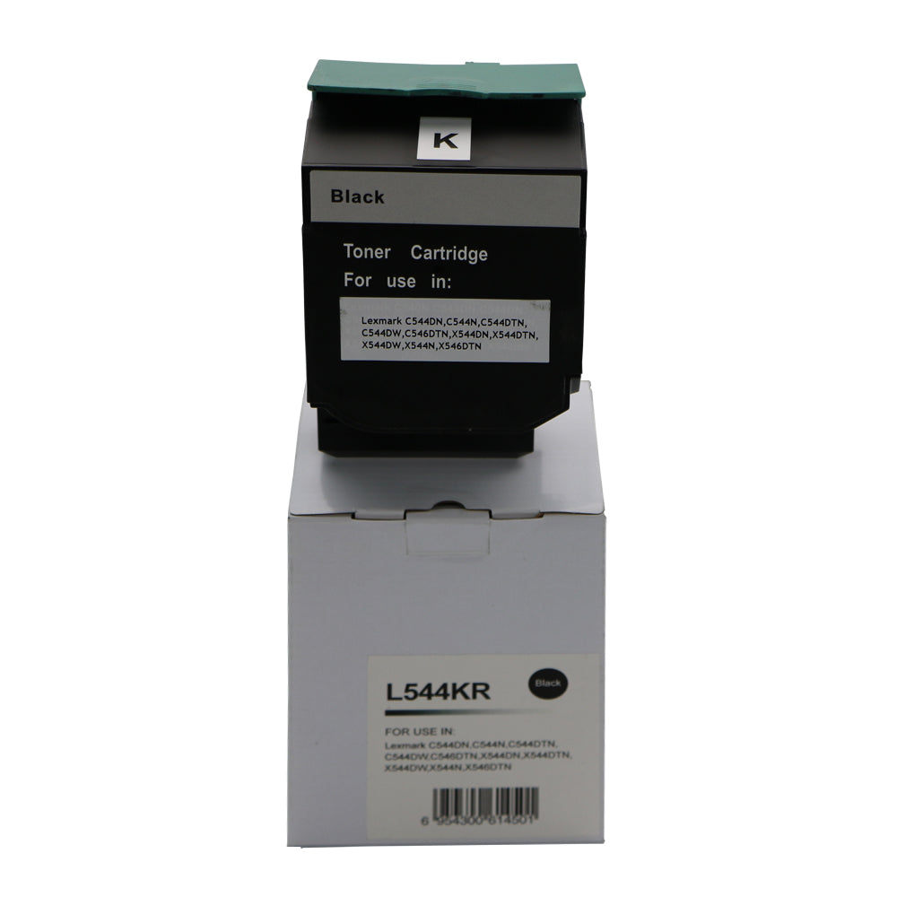 Remanufactured Lexmark C544 Hi Yld Black Toner  C544XIKG C544X2KG