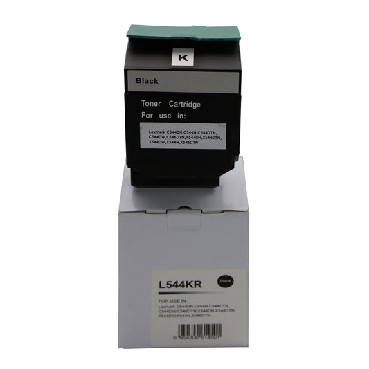 Remanufactured Lexmark C544 Hi Yld Black Toner  C544XIKG C544X2KG