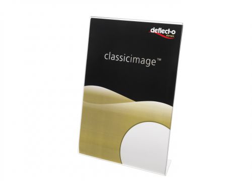 Deflecto A3 Portrait Slanted Literature Display Sign Holder Crystal Clear - 47601