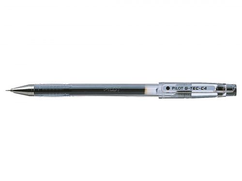 Pilot G-Tec C4 Microtip Gel Rollerball Pen 0.4mm Tip 0.2mm Line Black (Pack 12) - 60101201