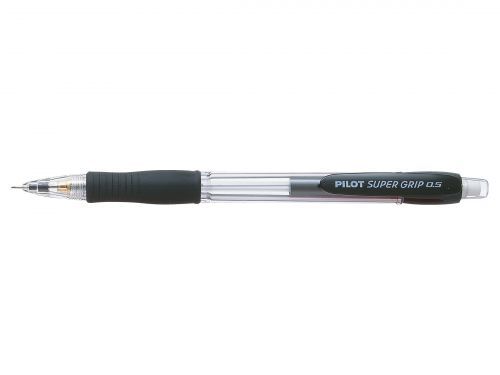 Pilot Super Grip Mechanical Pencil HB 0.5mm Lead Black/Transparent Barrel (Pack 12) - 506101201