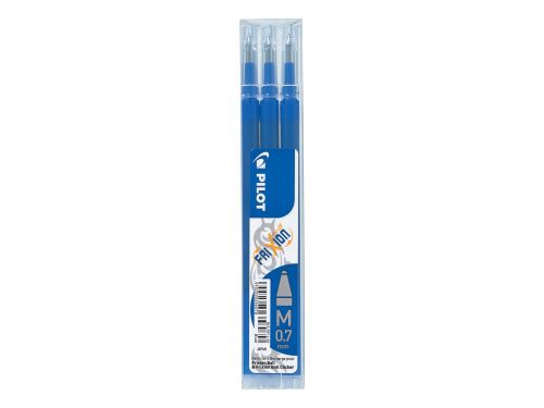 Pilot Refill for FriXion Ball/Clicker Pens 0.7mm Tip Blue (Pack 3) - 75300303