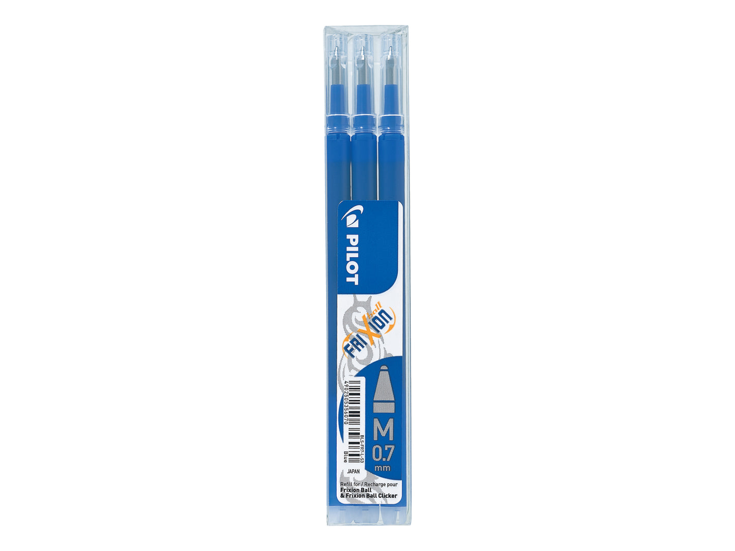 Pilot Refill for FriXion Ball/Clicker Pens 0.7mm Tip Blue (Pack 3) - 75300303