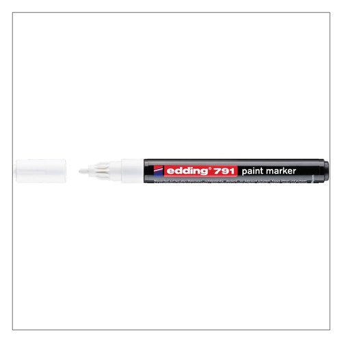 edding 791 Paint Marker Bullet Tip 1-2mm Line White (Pack 10) - 4-791049