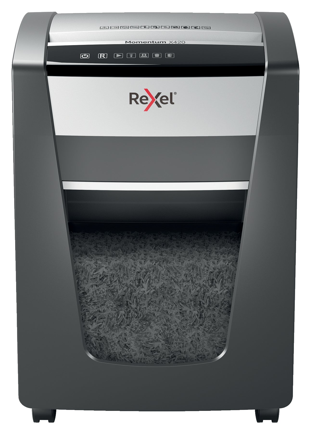 Rexel Momentum X420 Cross Cut Shredder 30 Litre 20 Sheet Black 2104578 DD