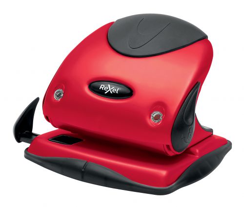 Rexel Choices P225 2 Hole Punch Metal 25 Sheet Red 2115692