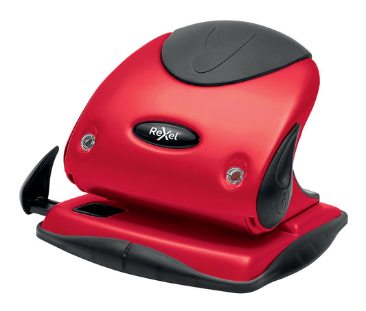 Rexel Choices P225 2 Hole Punch Metal 25 Sheet Red 2115692