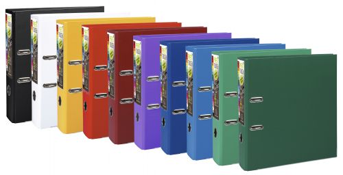 Exacompta PremTouch Polypropylene Lever Arch File A4 Maxi 80mm Spine Assorted Colours (Pack 10) - 53374E