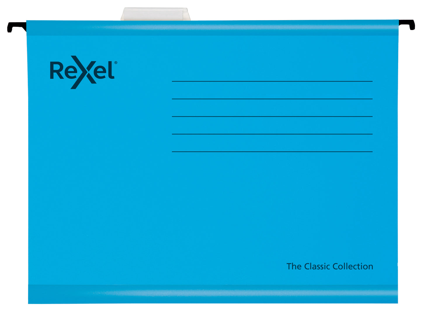 Rexel Classic Foolscap Reinforced Suspension Files V base 15mm Blue PK25 - 2115590