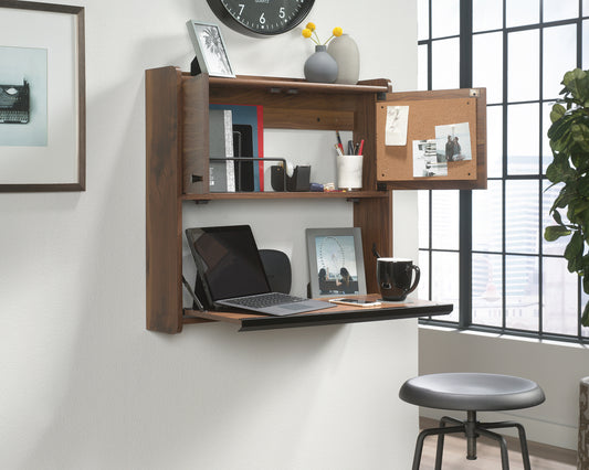 Hampstead Park Space Saving Wall Desk Walnut - 5423704 DD