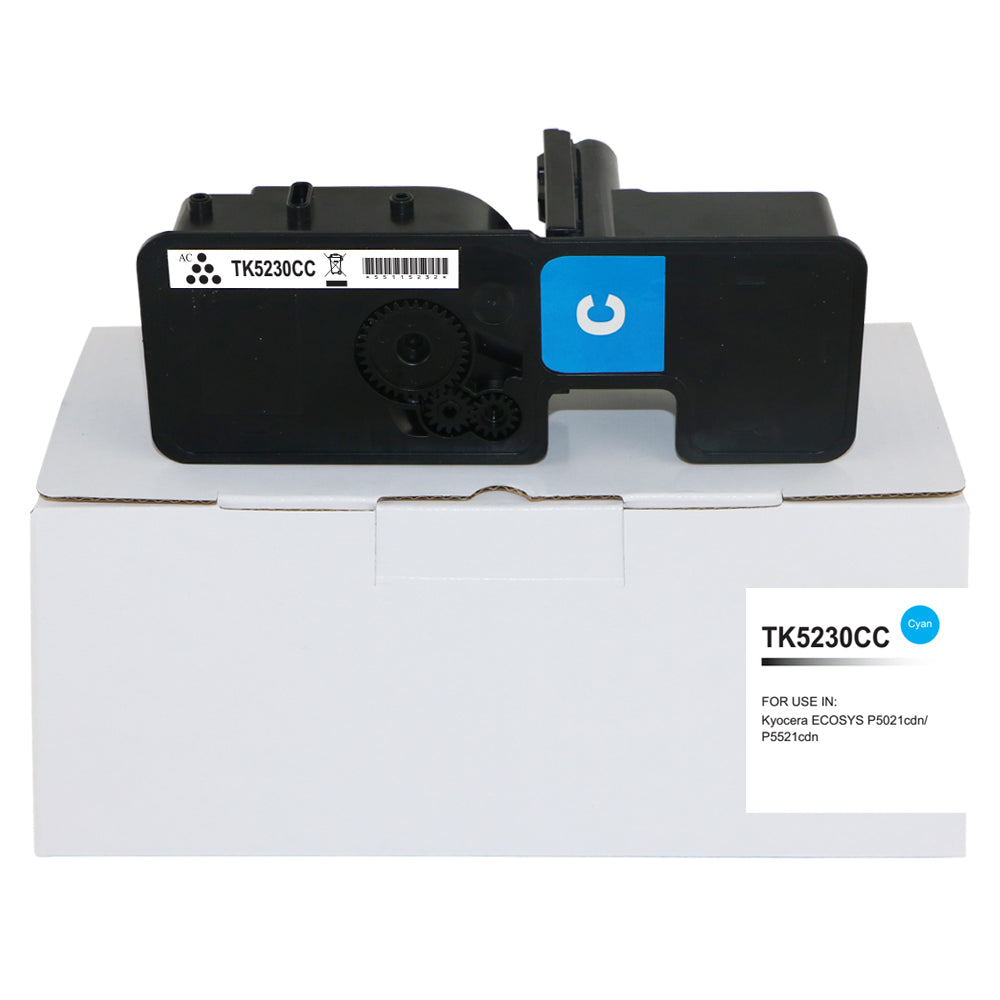 Compatible Kyocera Ecosys P5021 Hi Cap Cyan Toner TK5230C - 1T02R9CNL0