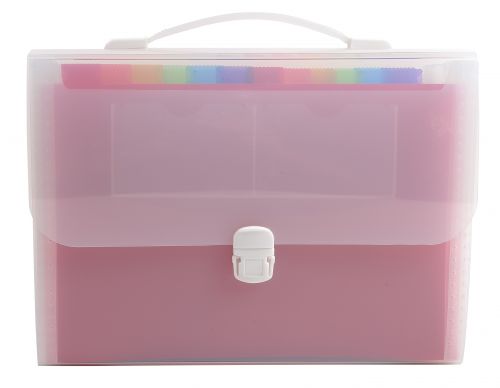 Exacompta Crystal Expanding File with Handle 33x29cm 24 Part - 55698E