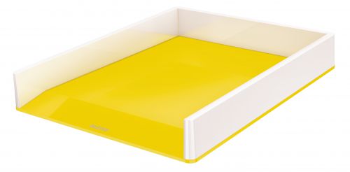 Leitz WOW Letter Tray Dual Colour White/Yellow 53611016