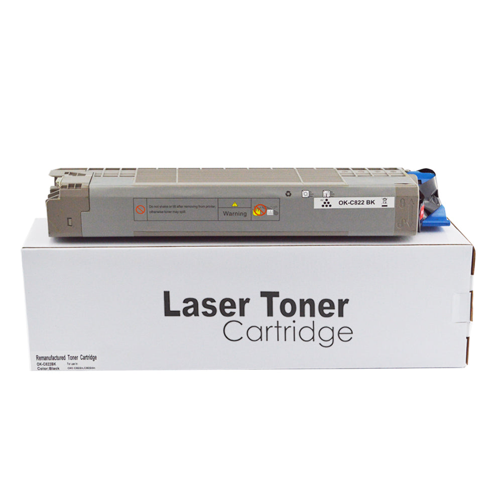 Remanufactured OKI C822 Black Toner 44844616
