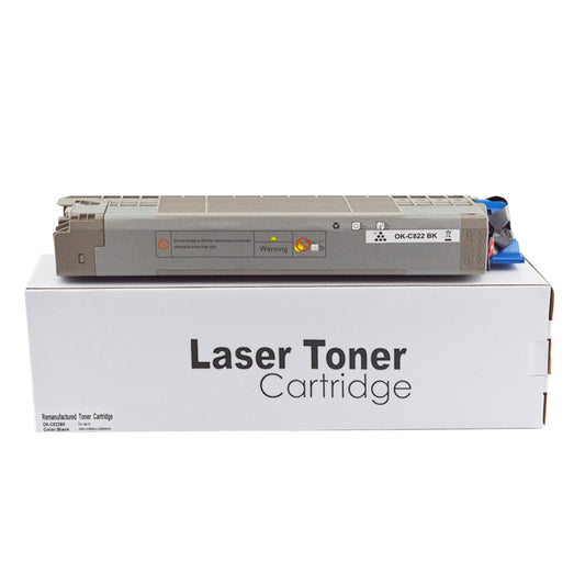 Remanufactured OKI C822 Black Toner 44844616