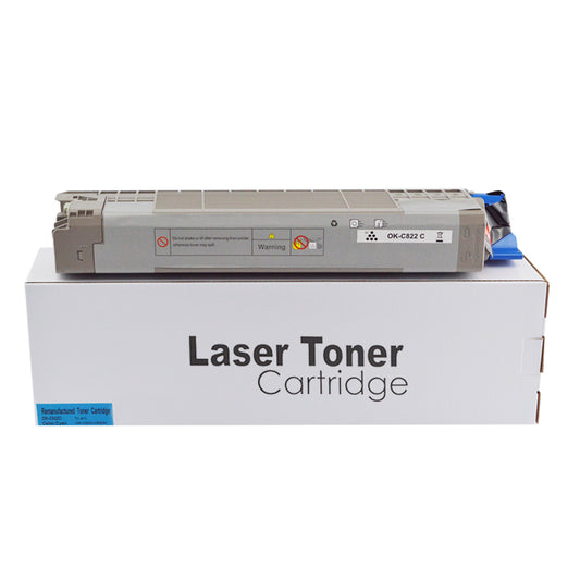 Reman OKI C822 Cyan Toner 44844615