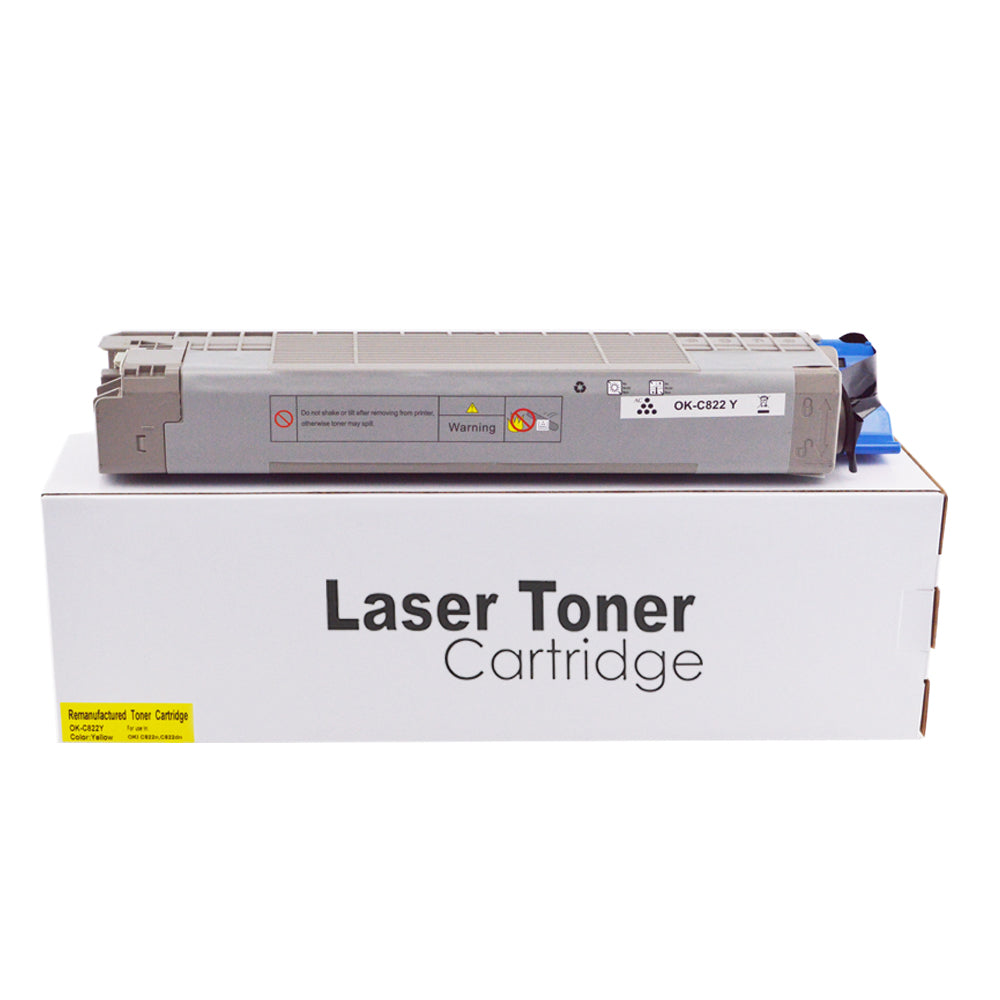 Remanufactured OKI C822 Yellow Toner 44844613