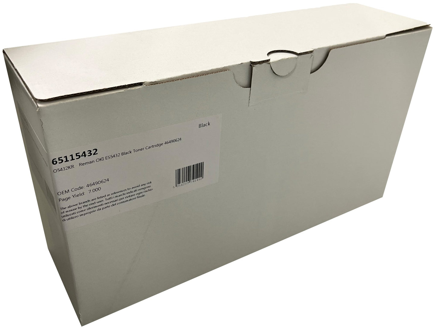 Reman OKI ES5432 Black Toner Cartridge 46490624