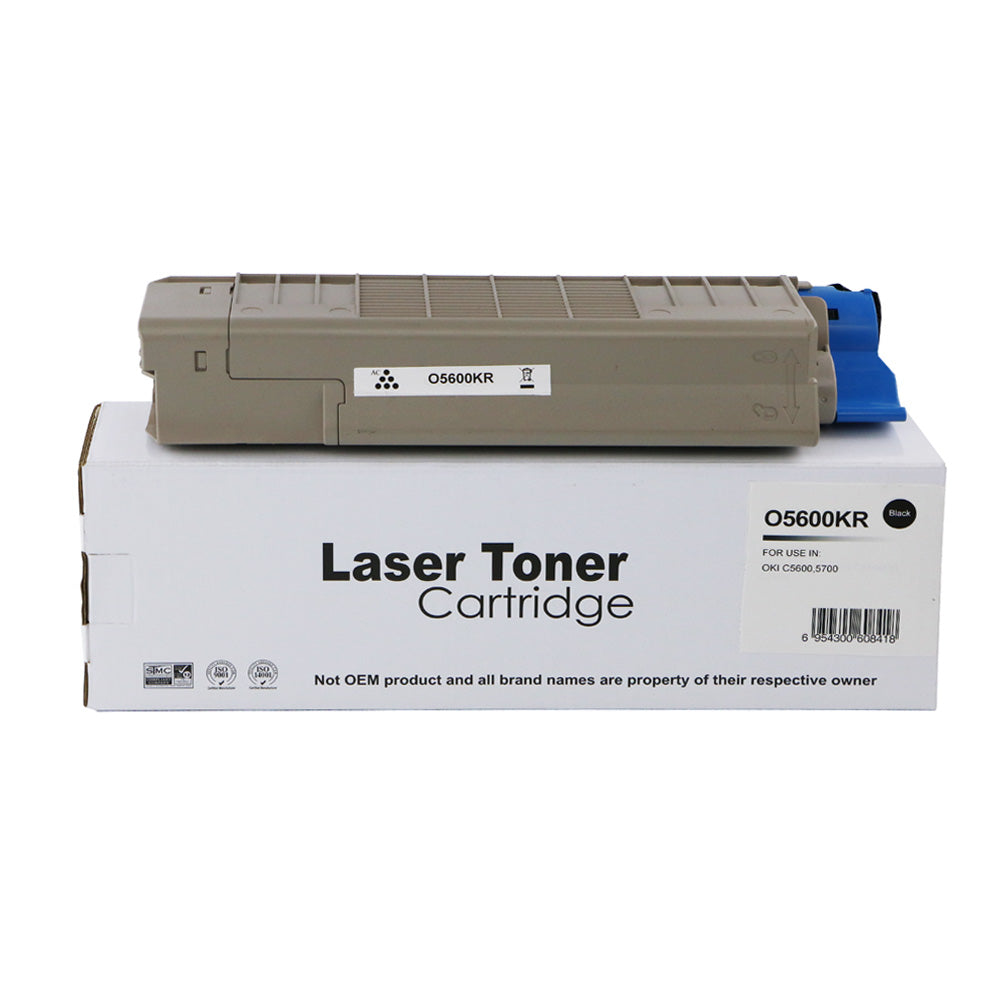 Reman OKI C5600 Std Black Toner 43324408