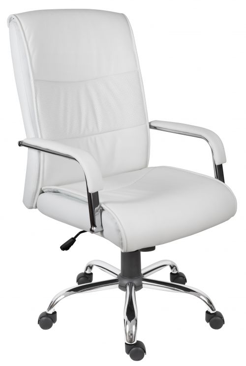 Kendal Luxury Faux Leather Executive Office Chair White - 6901KW DD