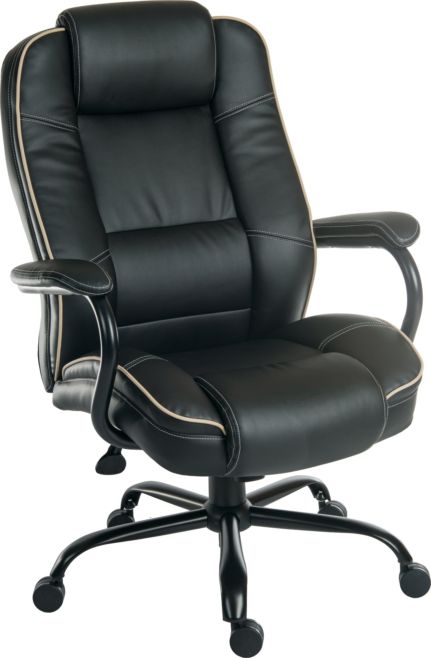 Goliath Duo Heavy Duty Bonded Leather Faced Executive Office Chair Black - 6925BLK DD