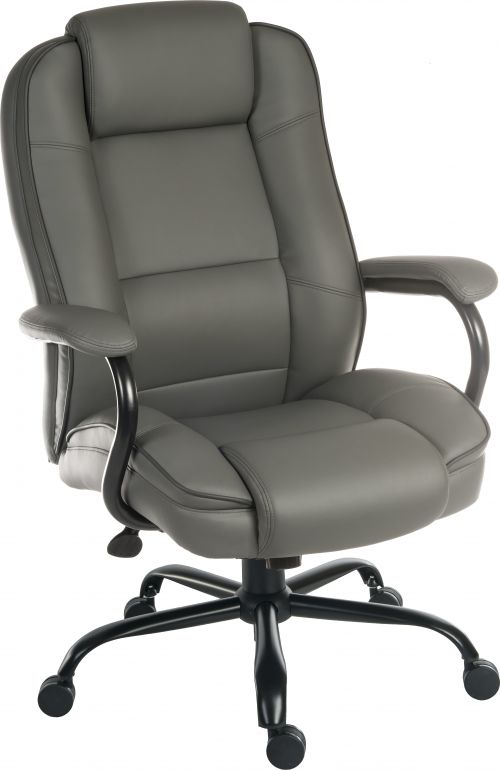 Goliath Duo Heavy Duty Bonded Leather Faced Executive Office Chair Grey - 6925GREY DD