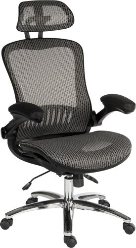 Teknik Harmony High Back Executive Mesh Office Chair With Height Adjustable Arms Grey - 6956GREY DD