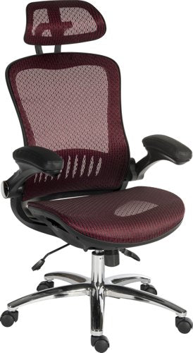 Teknik Harmony High Back Executive Mesh Office Chair With Height Adjustable Arms Red - 6956RED DD