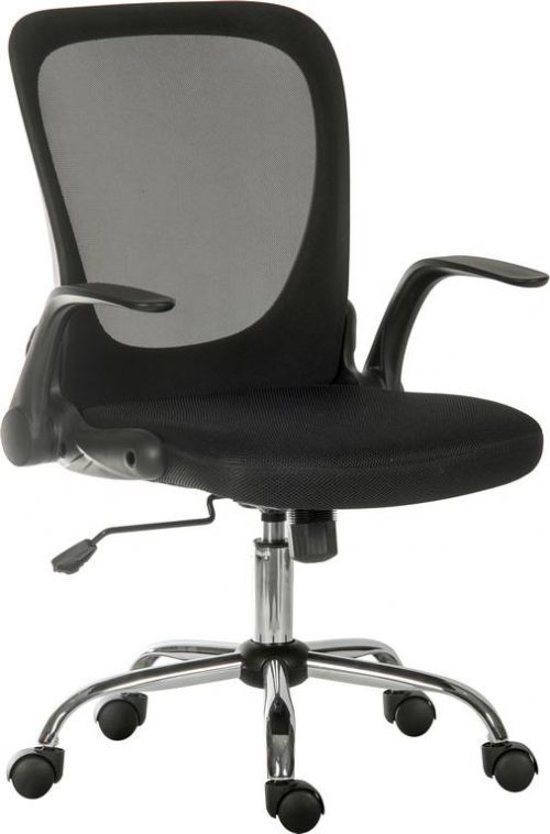 Flip Mesh Back Executive Office Chair with Flip Up Armrests Black - 6962BLK DD