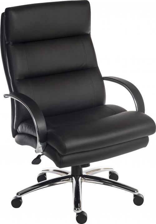 Samson Heavy Duty Leather Look Executive Office Chair Black - 6968 DD